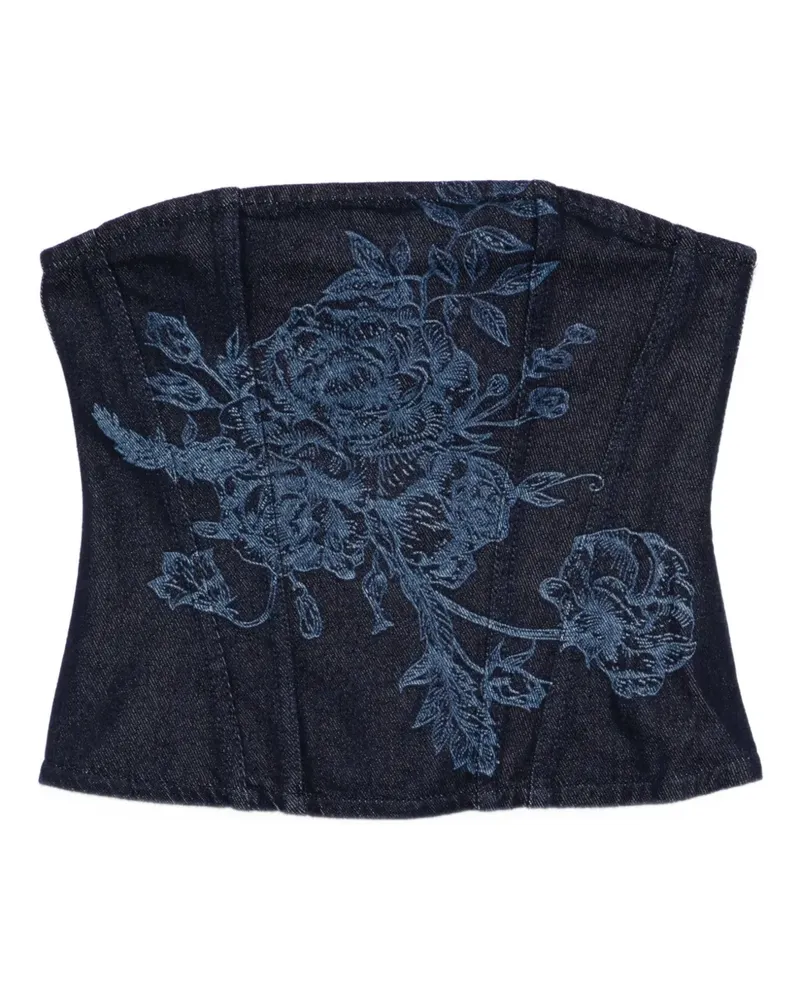 Marques ' Almeida Corsage mit Blumenmotiv - Blau Blau