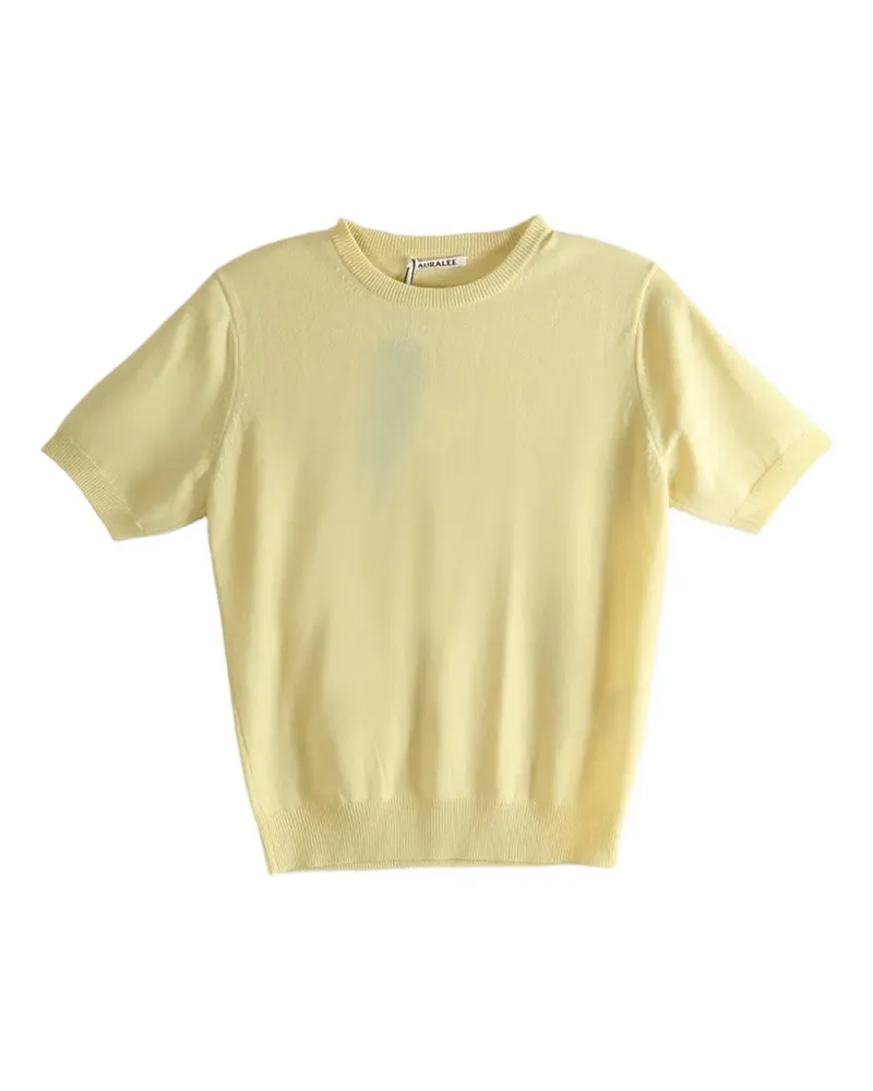 AURALEE ribbed knit T-shirt - Gelb Gelb