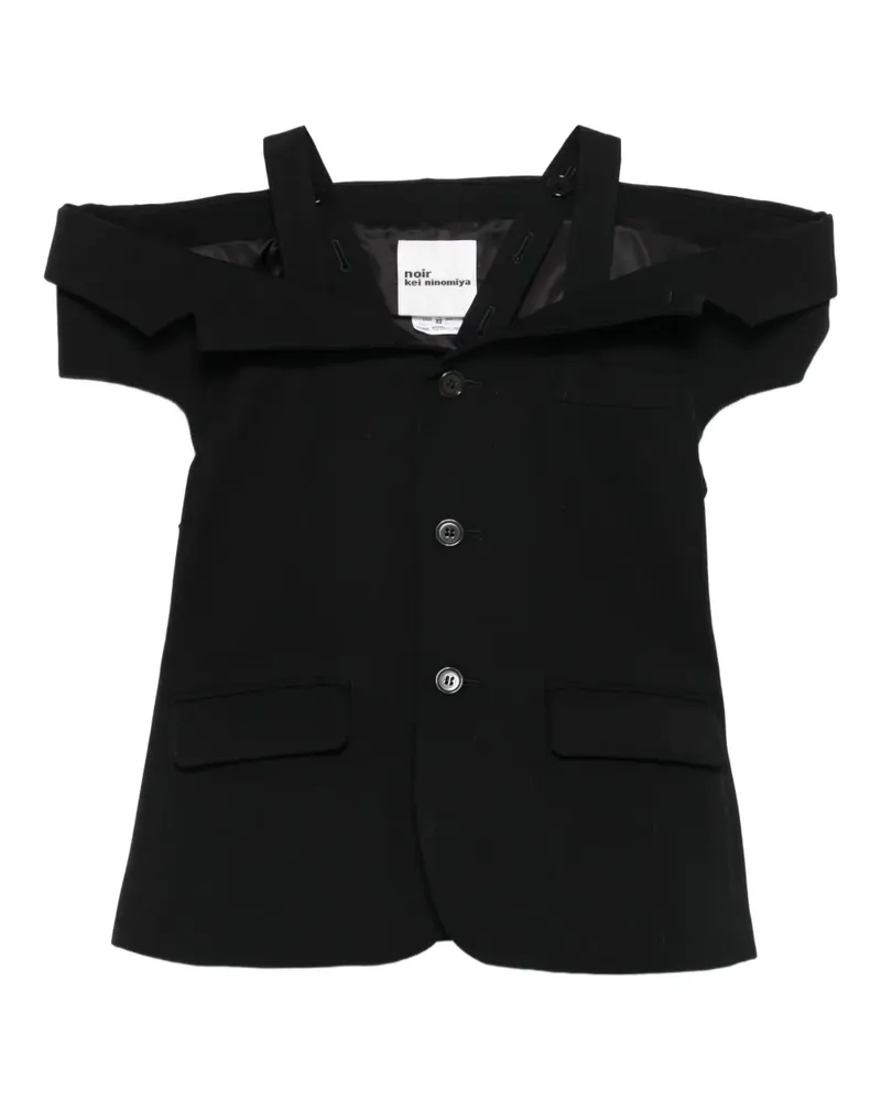 Noir Kei Ninomiya Schulterfreie Jacke - Schwarz Schwarz