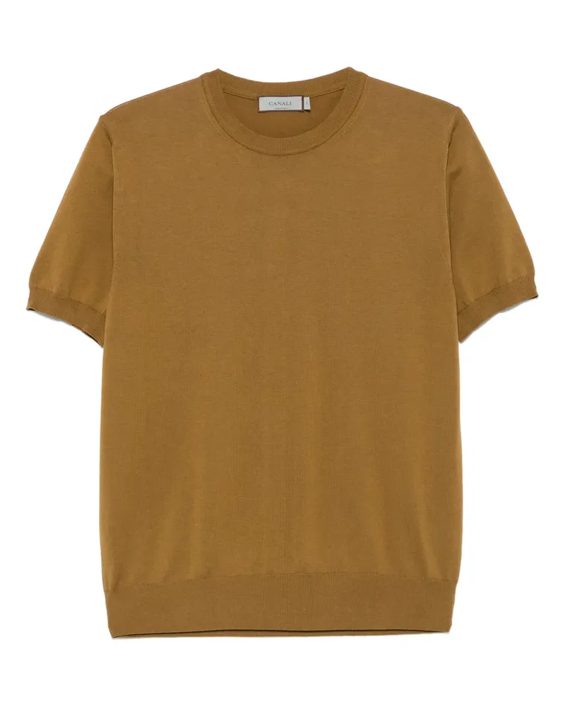 Canali Klassisches T-Shirt - Braun Braun