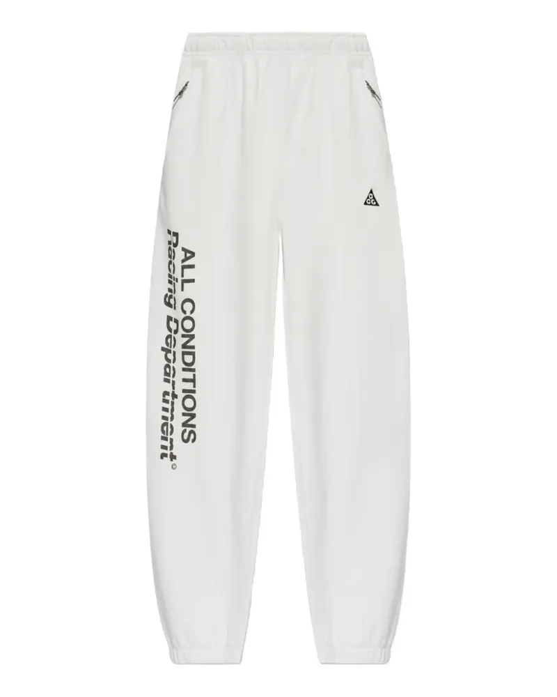 Nike ACG Tuff fleece logo-print track pants - Weiß Weiß