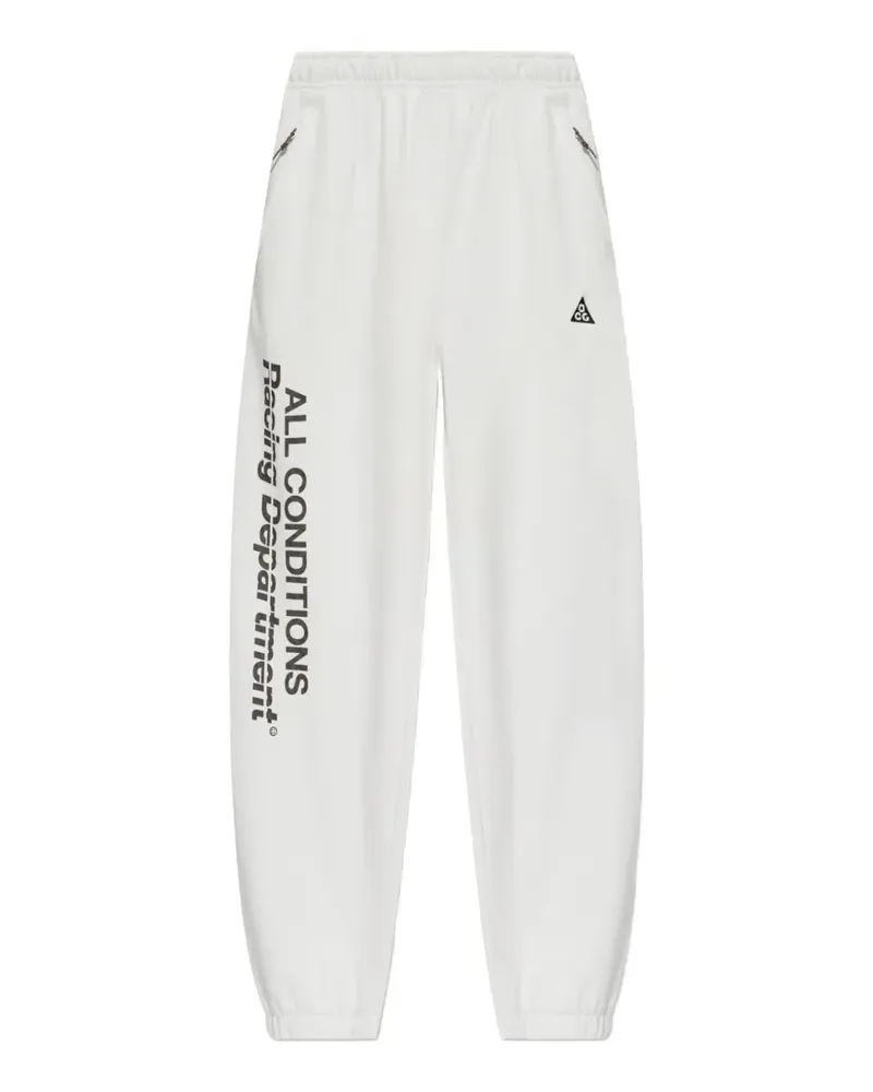 Nike ACG Tuff fleece logo-print track pants - Weiß Weiß