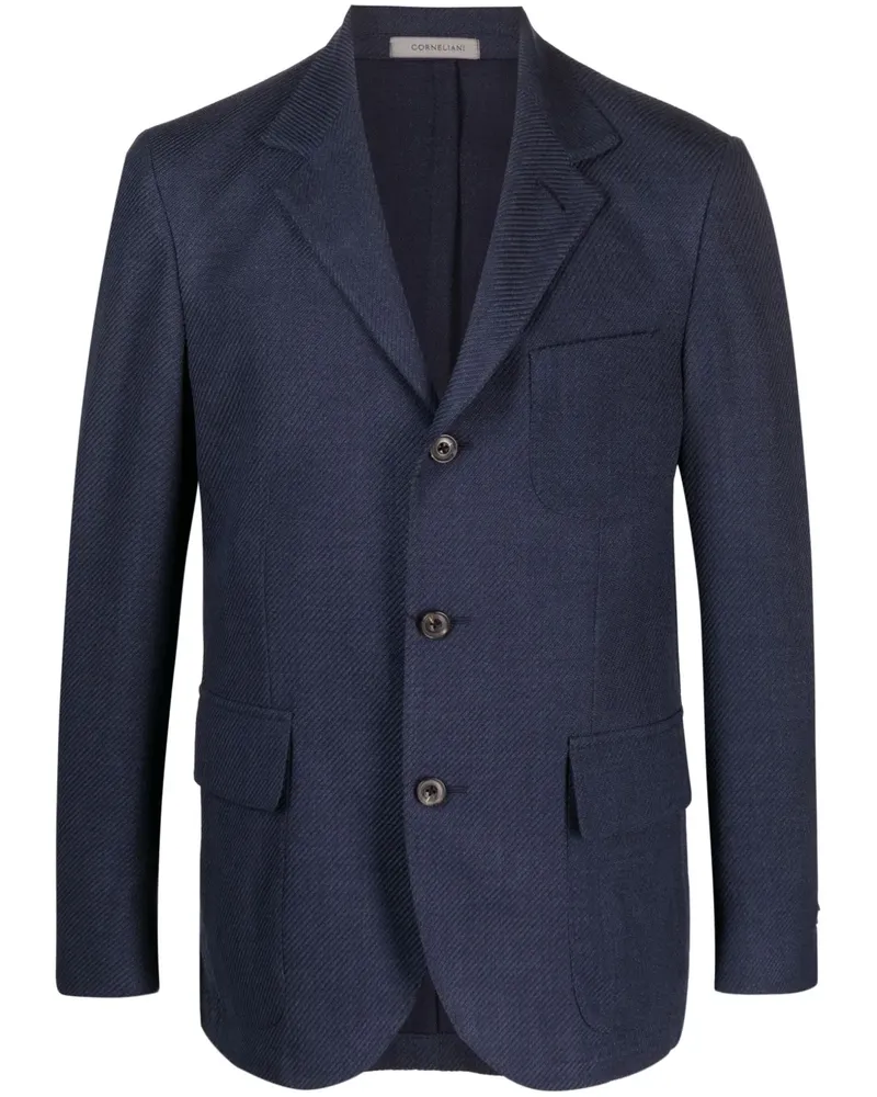 Corneliani Gestricktes Sakko - Blau Blau