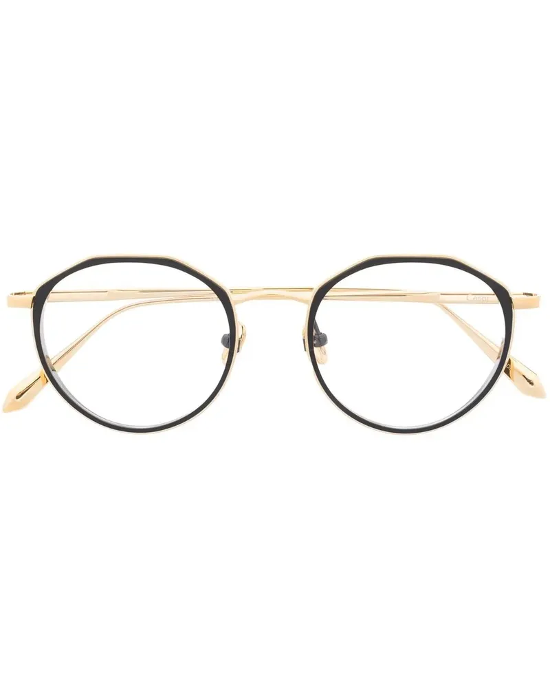 Linda Farrow Cesar Brille mit rundem Gestell - Gold Gold