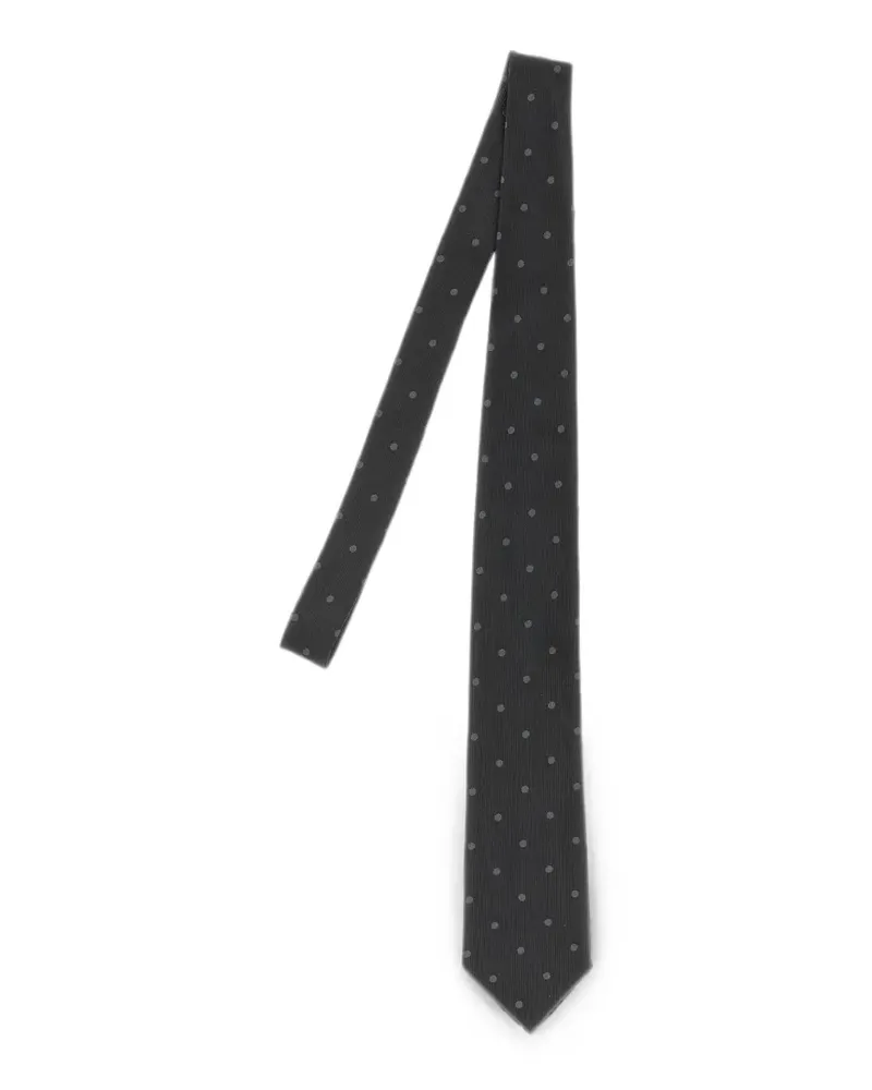 Tom Ford polka-dot jacquard tie - Schwarz Schwarz