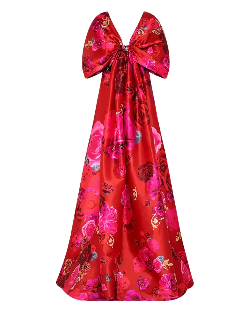 Camilla floral-pattern maxi dress - Rot Rot