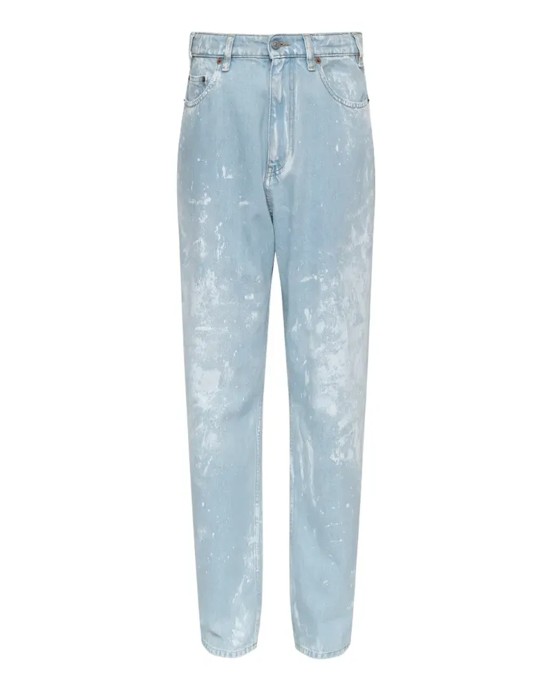 Maison Margiela Gerade Numeric Signature Jeans - Blau Blau