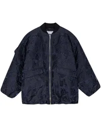 Ganni Bomberjacke mit Jacquard Blau