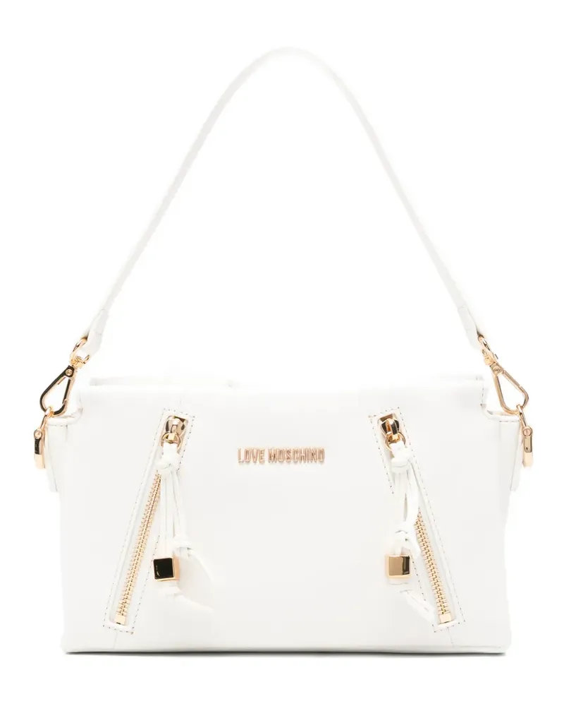 Moschino zip-pocket shoulder bag - Weiß Weiß