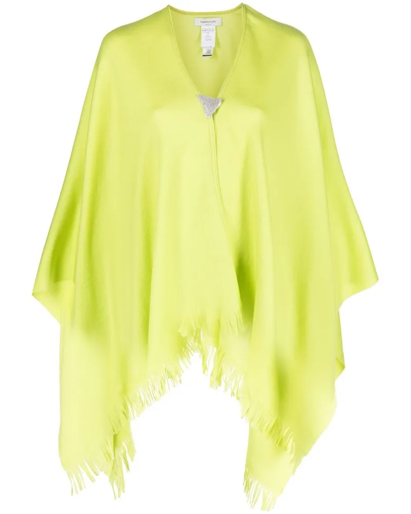 Fabiana Filippi Cape mit Fransen - Grün Grün