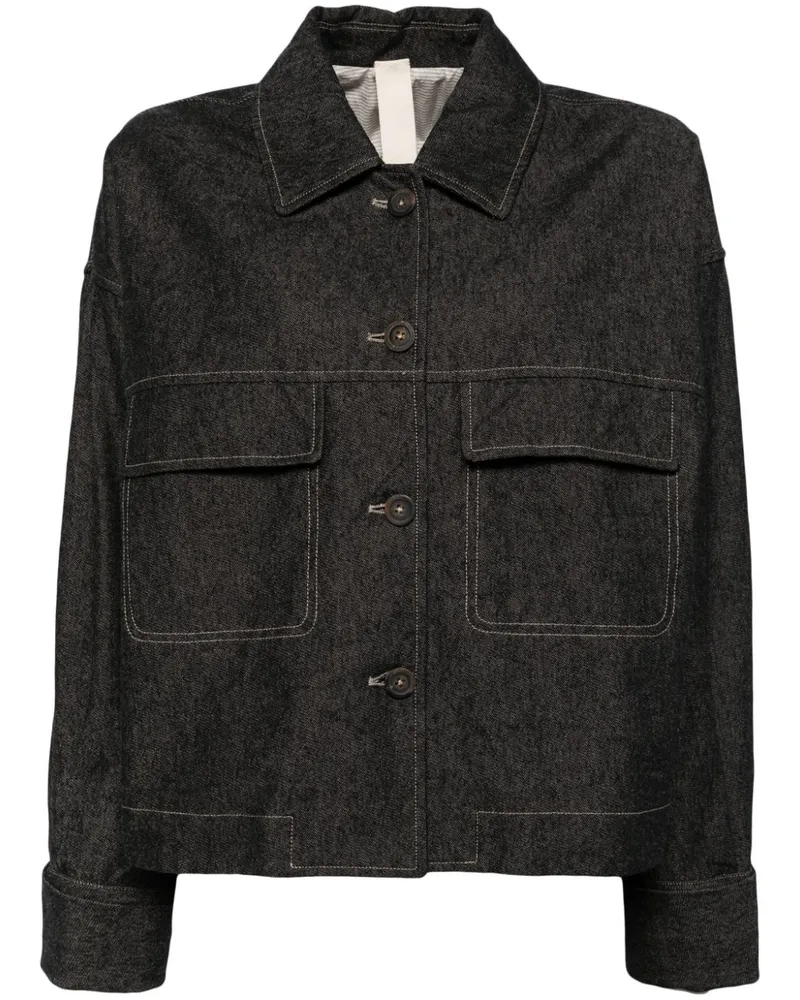 forme d'expression Oversized Trucker-Jacke - Schwarz Schwarz