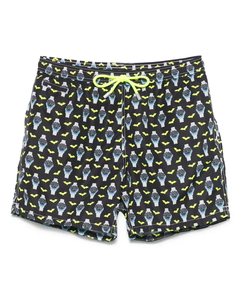 MC2 Saint Barth Lightning Micro Fantasy Badeshorts - Schwarz Schwarz