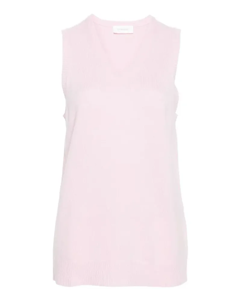SPORTMAX V-neck wool vest - Rosa Rosa