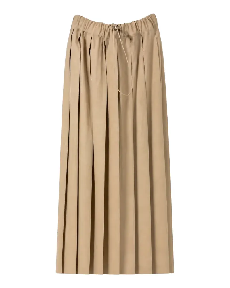 Fabiana Filippi pleated drawstring maxi skirt - Nude Nude