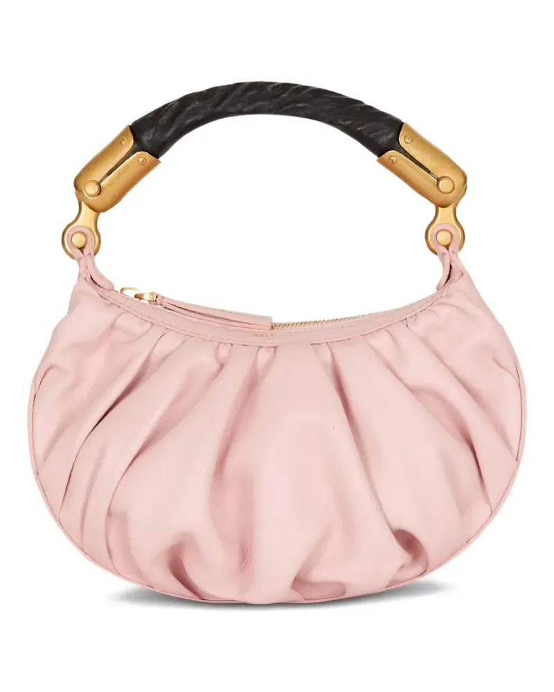 Balmain Mini Ebene Tote Bag aus Kalbsleder - Rosa Rosa