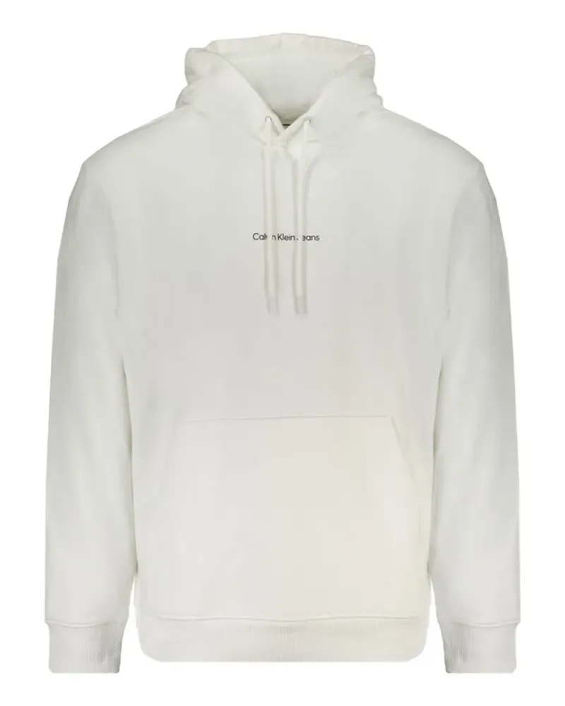 Calvin Klein logo-print drawstring hoodie - Weiß Weiß