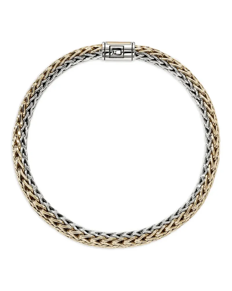 John Hardy 14K yellow bonded gold sterling silver bracelet - Silber Silber