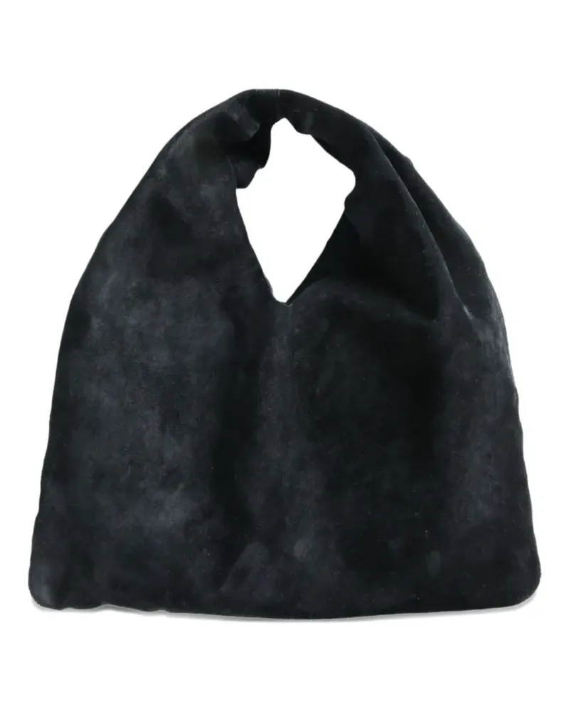 The Row Kleine Bindle Schultertasche aus Wildleder - Schwarz Schwarz