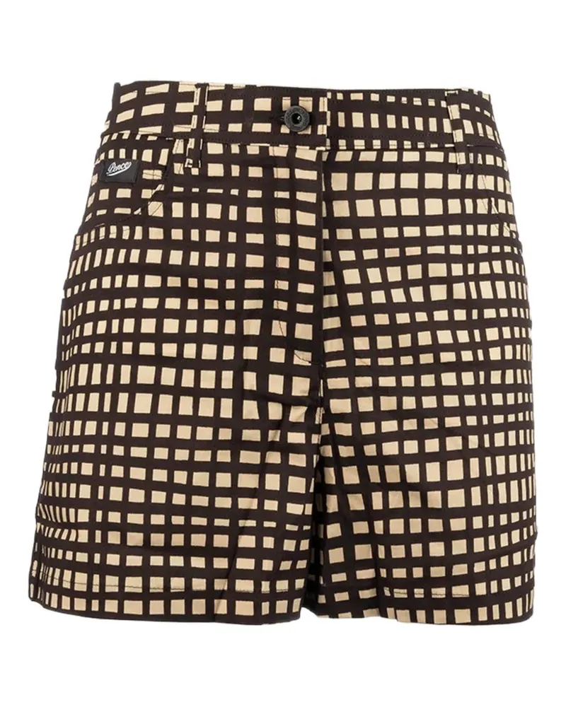 PENCE gingham-pattern shorts - Schwarz Schwarz