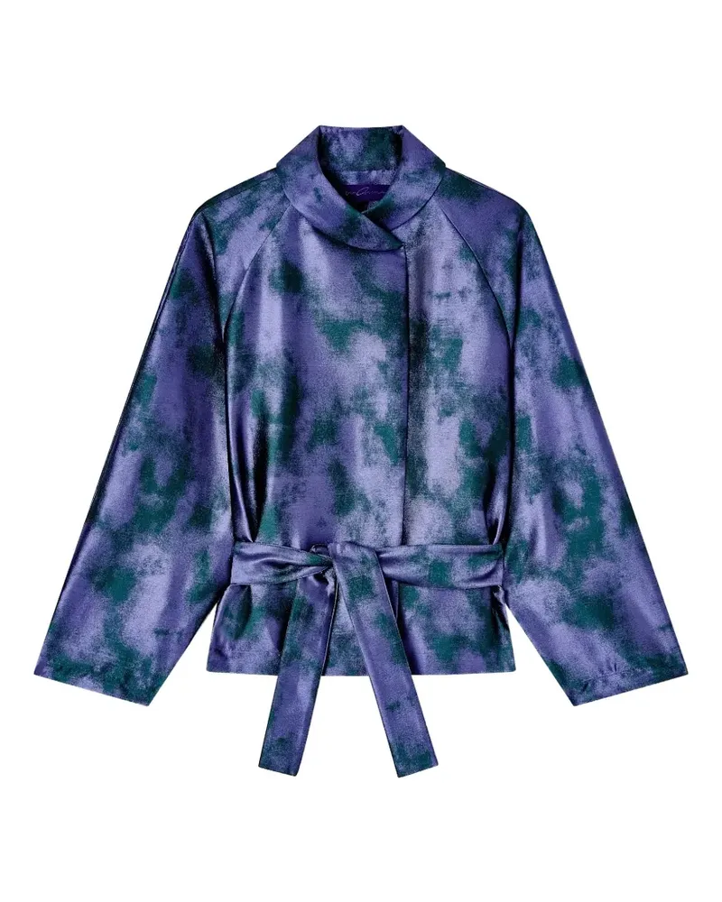 Giorgio Armani Oversized-Jacke mit Gürtel - Violett Violett