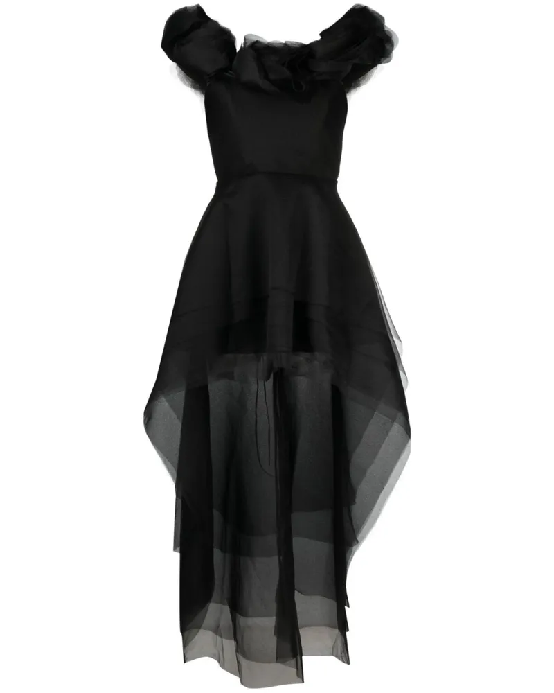 Ana Radu Organza-Kleid im Layering-Look - Schwarz Schwarz