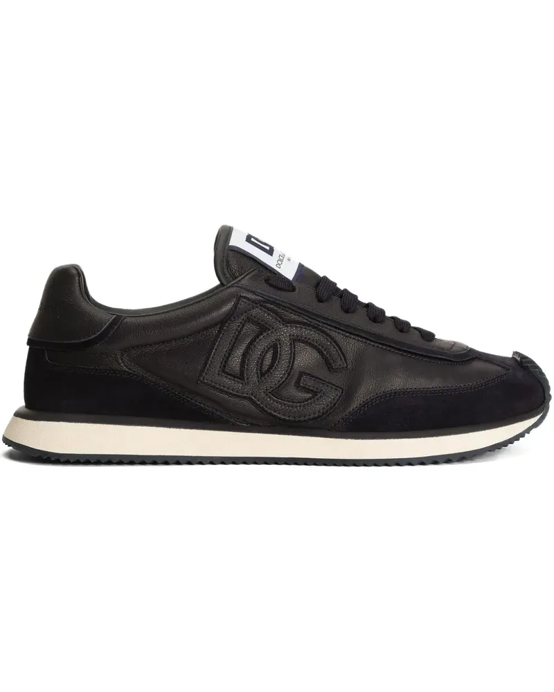Dolce & Gabbana Sneakers mit Logo-Patch - Schwarz Schwarz