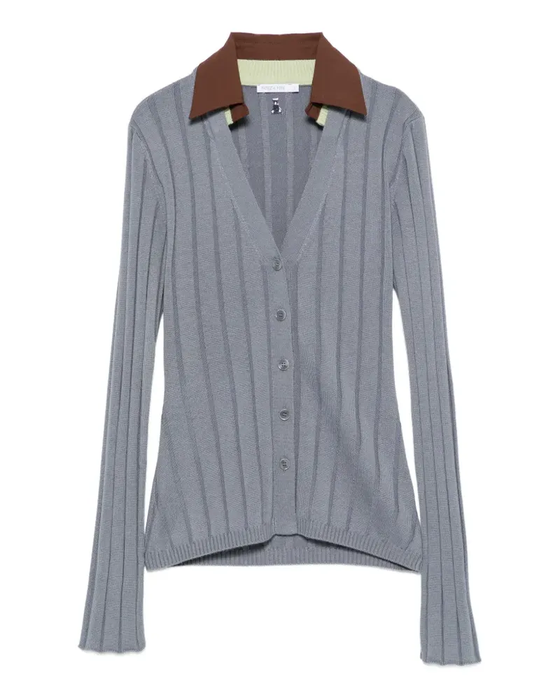 Patrizia Pepe Cardigan in Colour-Block-Optik - Grau Grau