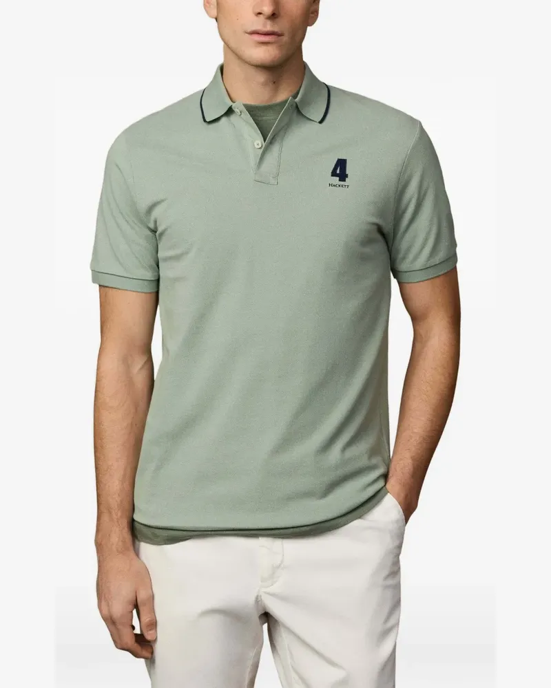 Hackett Poloshirt mit Logo-Print - Grün Grün