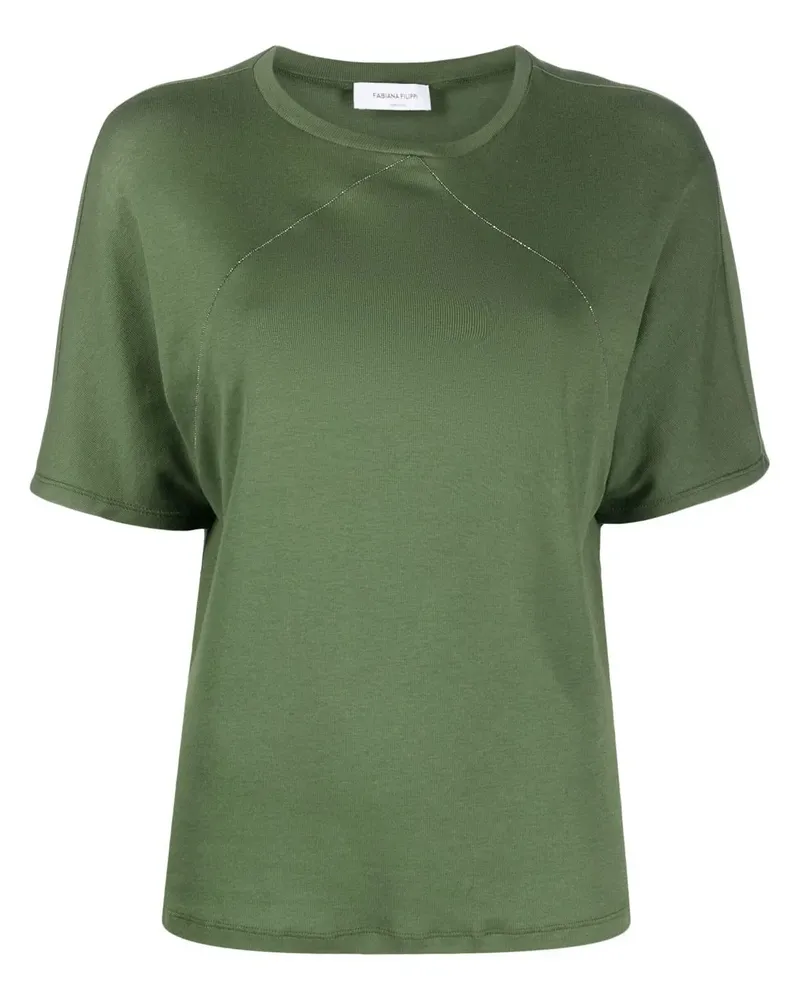Fabiana Filippi Verziertes T-Shirt - Grün Grün