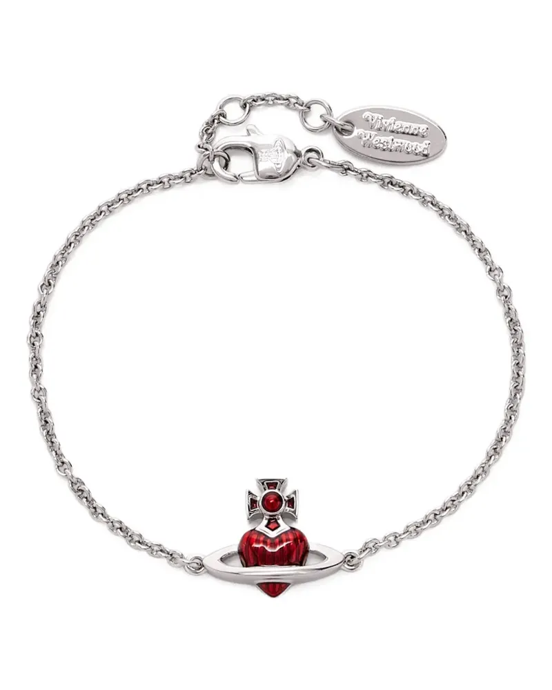 Vivienne Westwood Emailliertes Orb Armband - Silber Silber