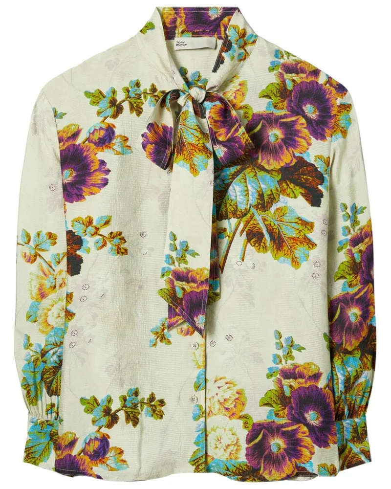 Tory Burch Bluse mit Blumenmuster - Grün Grün