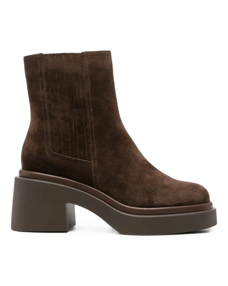 Bruno Premi suede platform ankle boots - Braun Braun