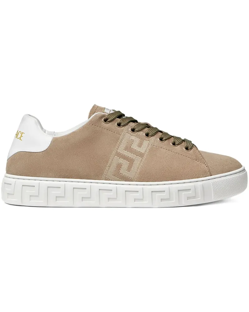 Versace Greca Sneakers aus Wildleder - Braun Braun