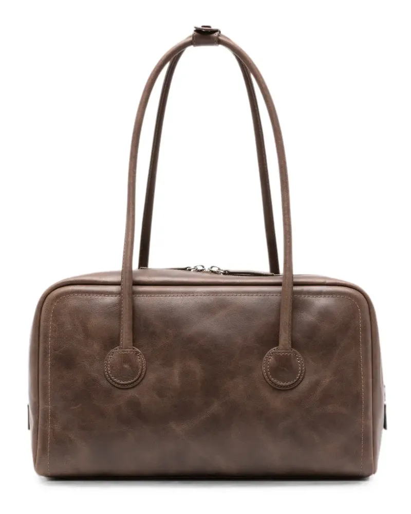 Marge Sherwood logo-embossed leather tote bag - Braun Braun