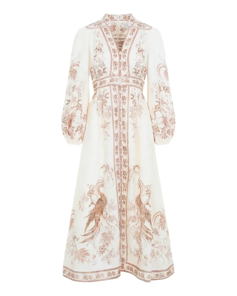 Zimmermann Indra Minikleid mit Blumen-Print - Nude Nude