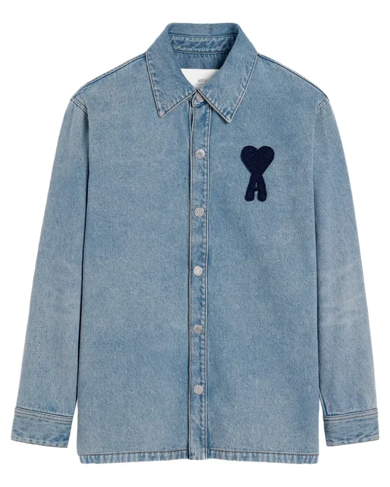 AMI Paris Ami de Coeur Hemd - Blau Blau