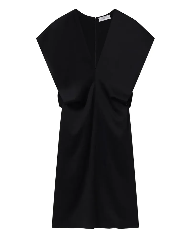 Stella McCartney V-neck short-sleeve midi dress - Schwarz Schwarz