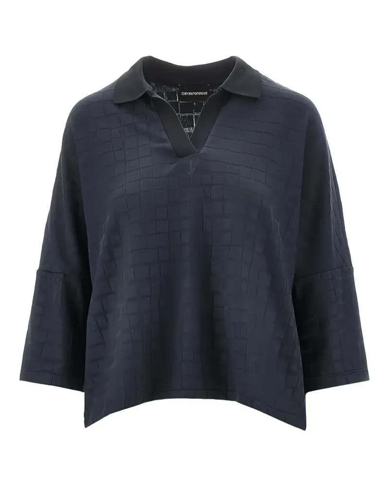 Emporio Armani T-Shirt mit Poloshirtkragen - Blau Blau