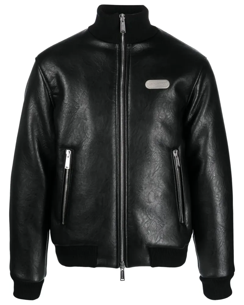 Dsquared2 Jacke aus Faux-Leder - Schwarz Schwarz
