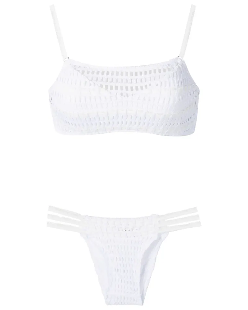 Amir Slama Gestrickter Bikini - Weiß Weiß