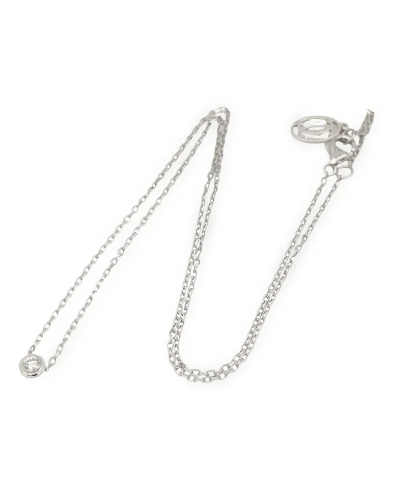 Cartier 2010s Damour Halskette mit Diamant - Silber Silber