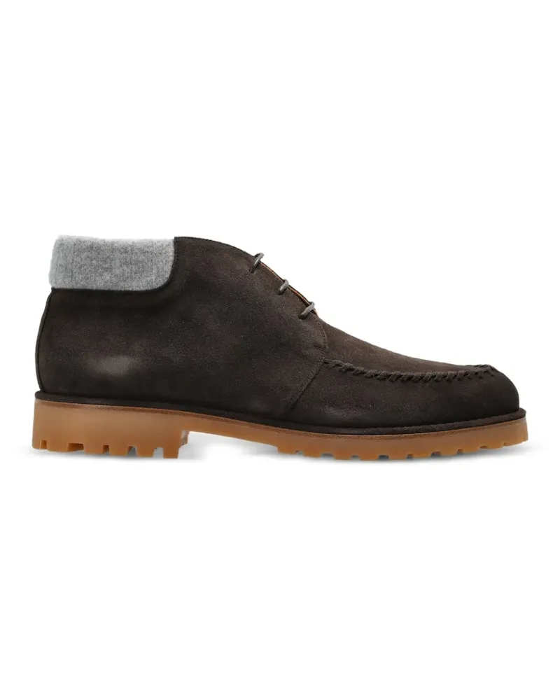 Eleventy Schnürstiefel aus Wildleder - Braun Braun