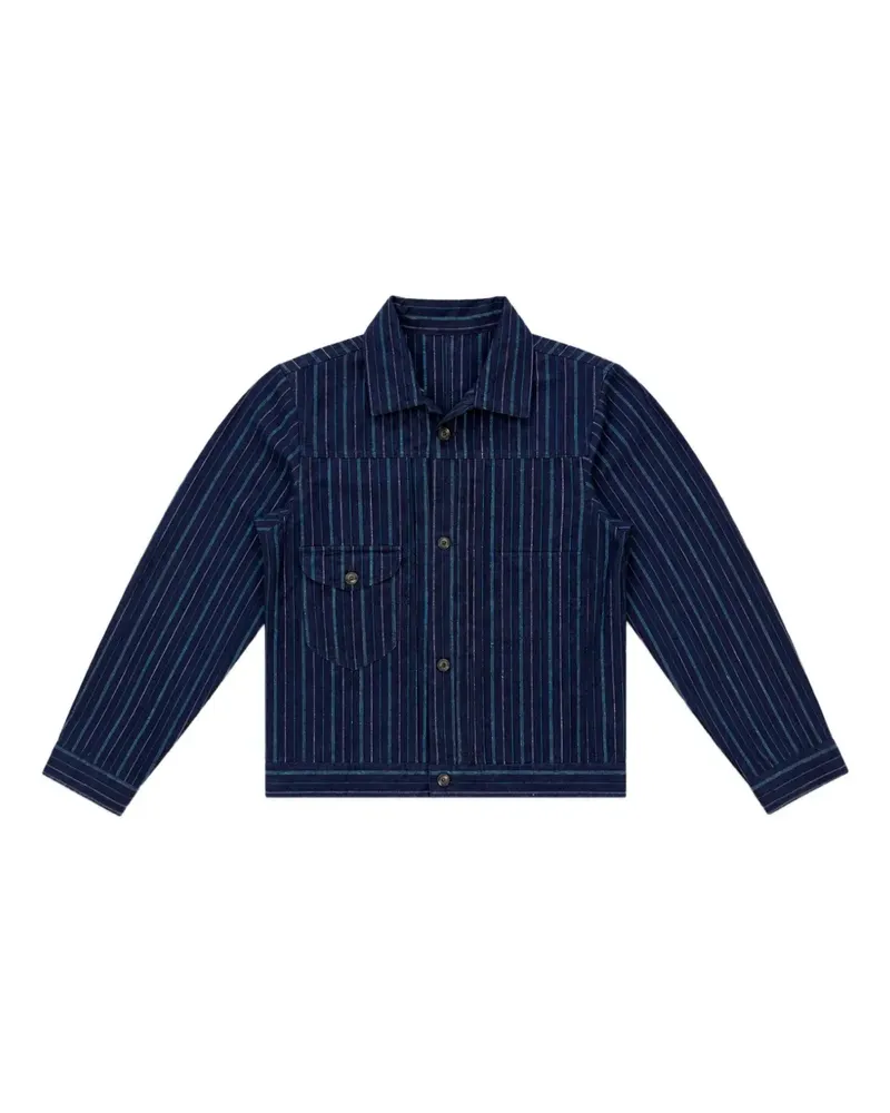 Fortela Gestreifte Pouce Cycletop Jacke - Blau Blau