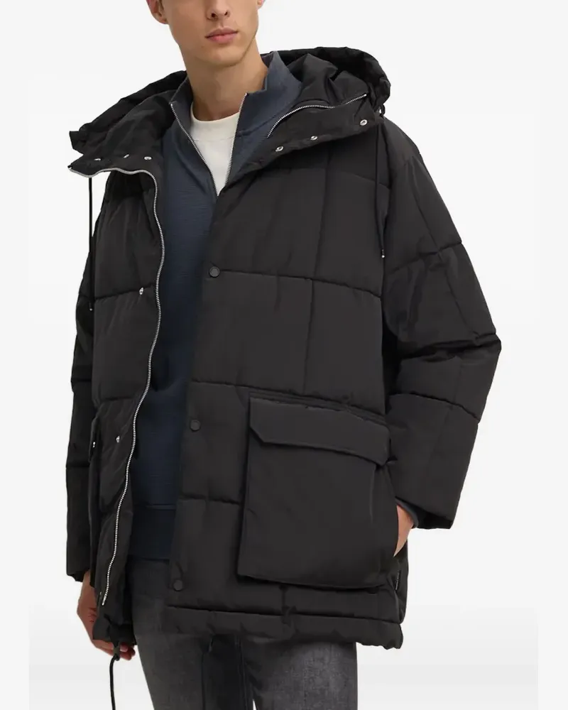 Armani Exchange hooded quilted jacket - Schwarz Schwarz