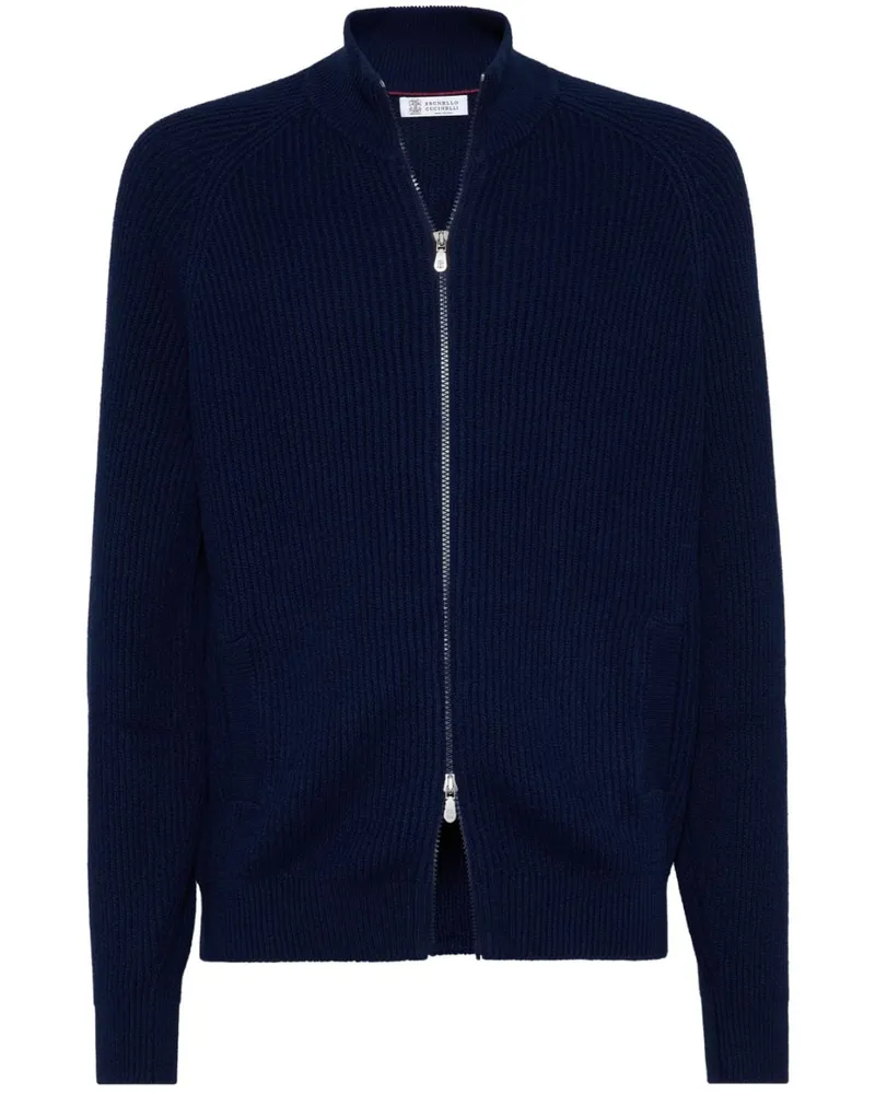 Brunello Cucinelli Cardigan mit Reißverschluss - Blau Blau