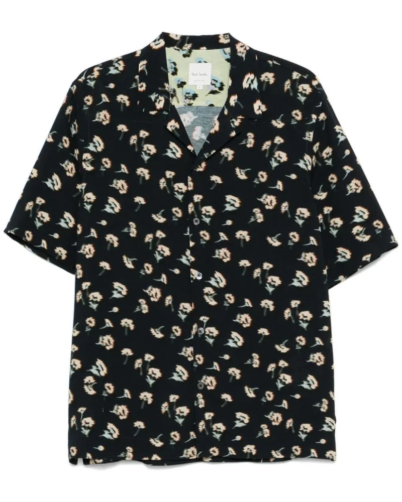 Paul Smith Hemd mit Blumen-Print - Blau Blau