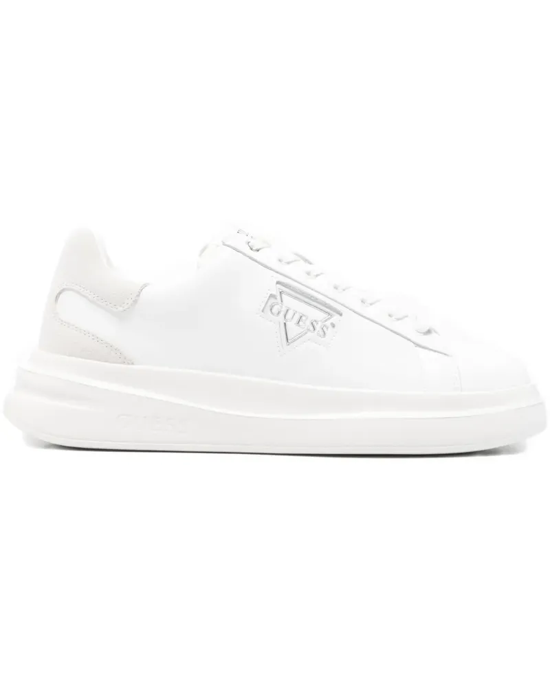 Guess logo lace-up low-top sneakers - Weiß Weiß
