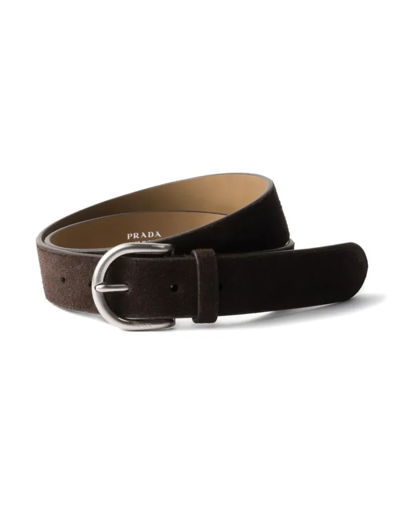 Prada Gürtel aus Wildleder - Braun Braun
