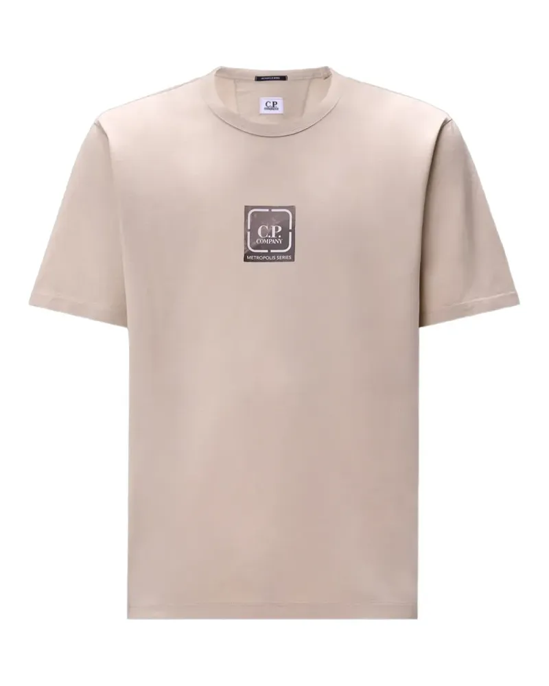 C.P. Company Metropolis Series mercerized jersey short sleeve crewneck architecture graphic T-shirt - Nude Nude