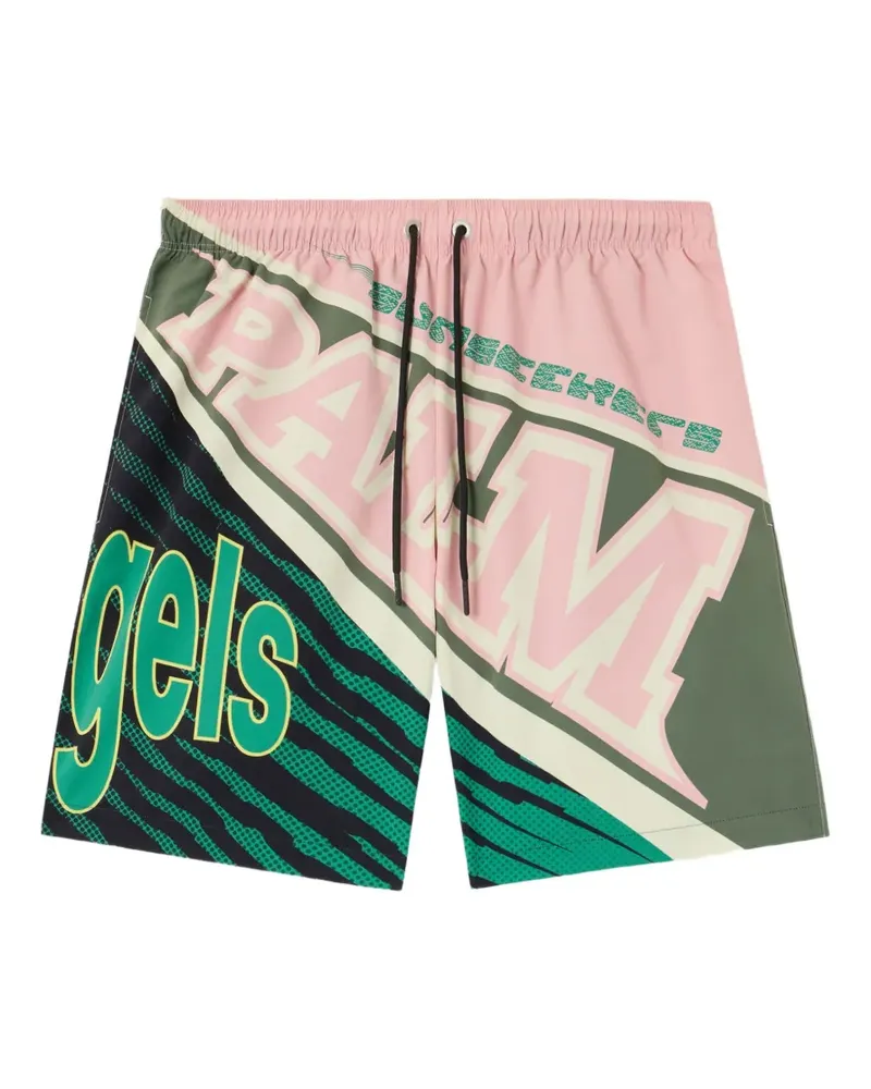 Palm Angels Racing Badeshorts mit grafischem Print - Rosa Rosa